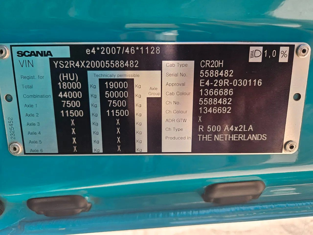 Xe đầu kéo Scania R500 Standard-Turquoise-Standklima-Big NAVI-Hydr: hình 15