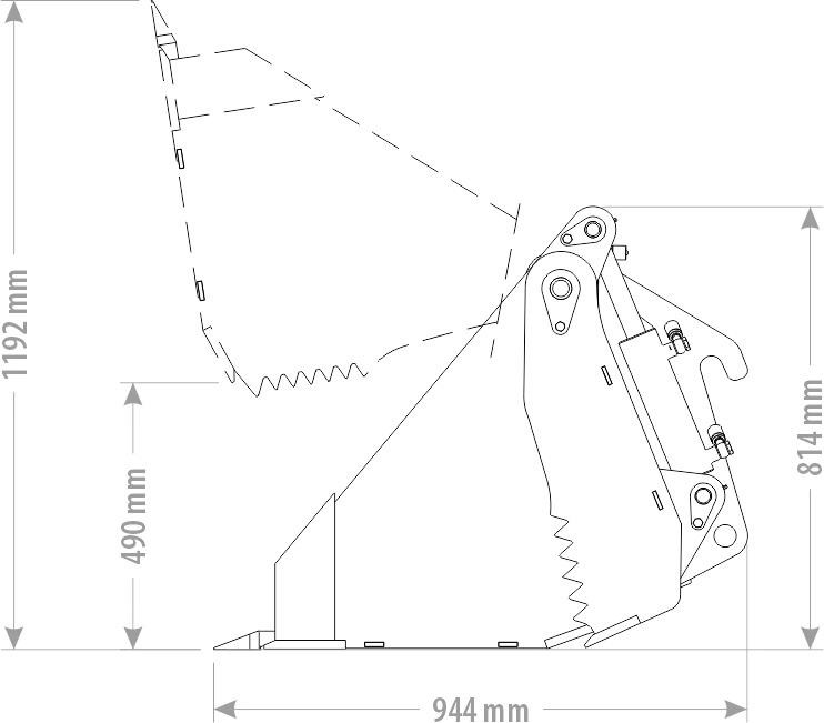 Klappschaufel 4 in 1 Schaufel Radlader Kramer Cat Liebherr Euro - Gầu xúc lật: hình 2 Klappschaufel 4 in 1 Schaufel Radlader Kramer Cat Liebherr Euro - Gầu xúc lật: hình 2