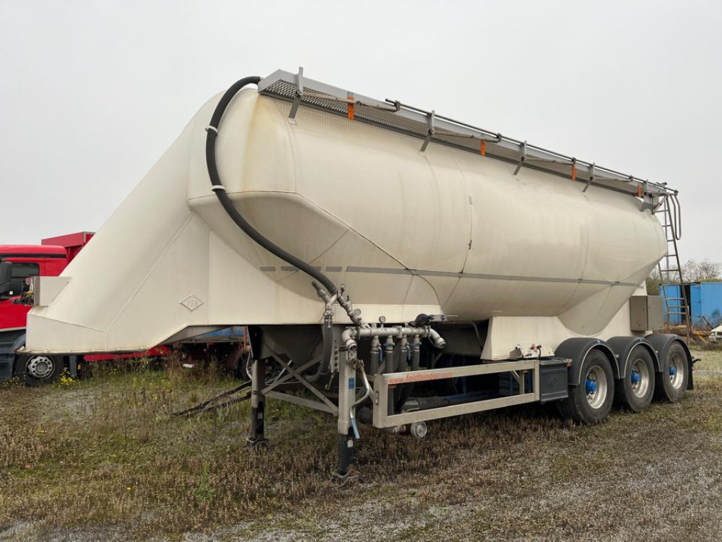 FELDBINDER Silo für Staub und Rieselgüter EUT 40.3 Auflieger Zement 40m³, Lenkachse - Sơ mi rơ moóc bồn silo: hình 1 FELDBINDER Silo für Staub und Rieselgüter EUT 40.3 Auflieger Zement 40m³, Lenkachse - Sơ mi rơ moóc bồn silo: hình 1