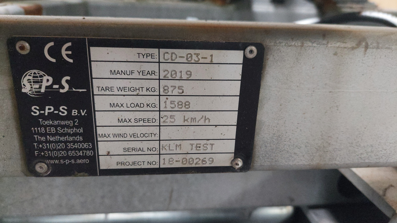 SPS CD-03-1 Dolly 5 ft - Thiết bị phục vụ mặt đất: hình 2 SPS CD-03-1 Dolly 5 ft - Thiết bị phục vụ mặt đất: hình 2