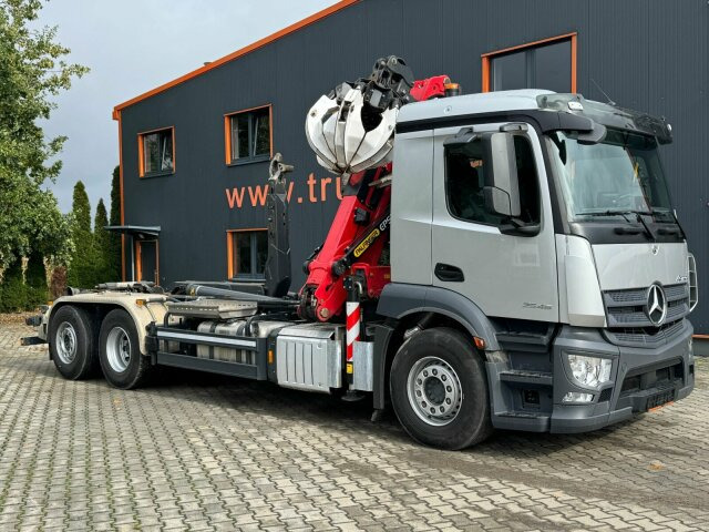 Mercedes-Benz ACTROS 2546 6x2 Abrollkip Kran Palfinger Q150Z95 - Xe tải nâng móc, Xe cẩu tự hành: hình 1 Mercedes-Benz ACTROS 2546 6x2 Abrollkip Kran Palfinger Q150Z95 - Xe tải nâng móc, Xe cẩu tự hành: hình 1