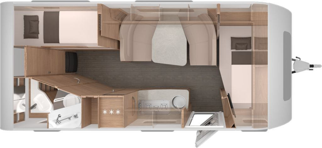 Knaus Südwind 580 QS 60 YEARS Kühlschrank 177l - Rơ moóc kiểu caravan: hình 2 Knaus Südwind 580 QS 60 YEARS Kühlschrank 177l - Rơ moóc kiểu caravan: hình 2
