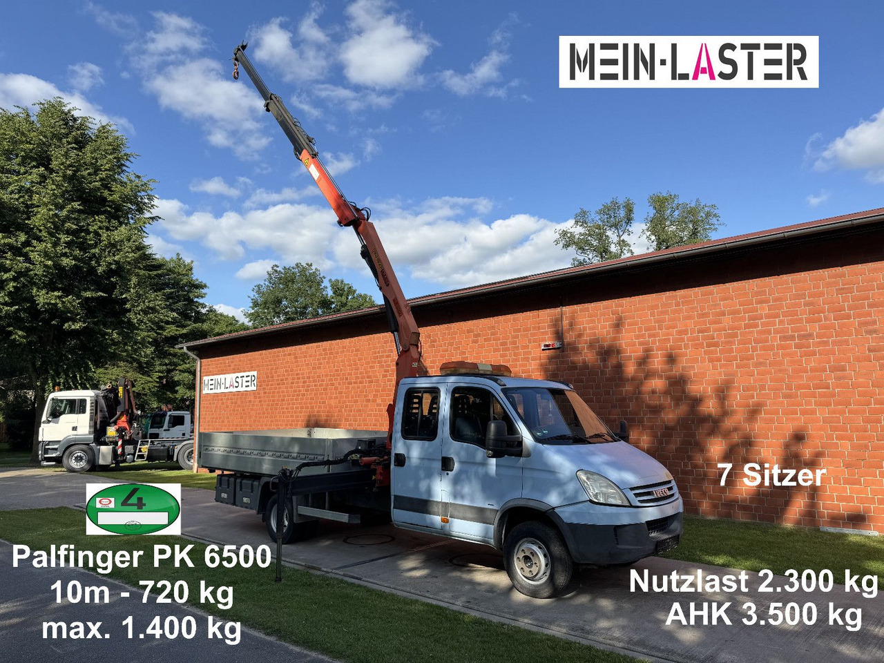 Iveco 65C180 3.0d Palfinger PK 6500 7 Sitzer NL 2300kg - Xe tải nhỏ phẳng, Xe tải van: hình 1 Iveco 65C180 3.0d Palfinger PK 6500 7 Sitzer NL 2300kg - Xe tải nhỏ phẳng, Xe tải van: hình 1