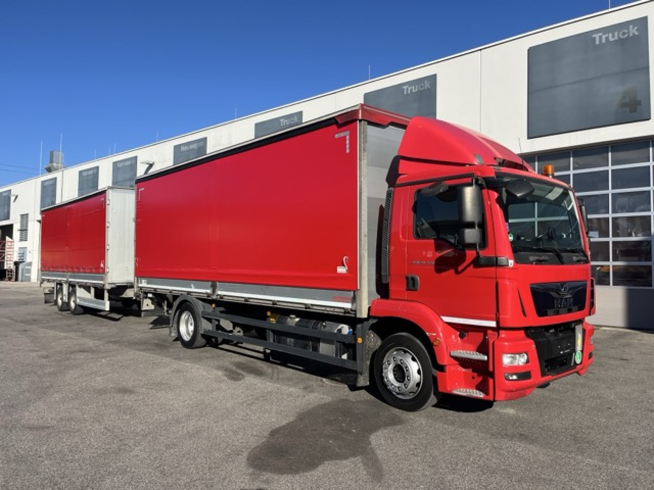 MAN TGM 18.320 4x2 BL Durchladbar - mit Tandemhänger - Xe tải thùng mui bạt: hình 1 MAN TGM 18.320 4x2 BL Durchladbar - mit Tandemhänger - Xe tải thùng mui bạt: hình 1