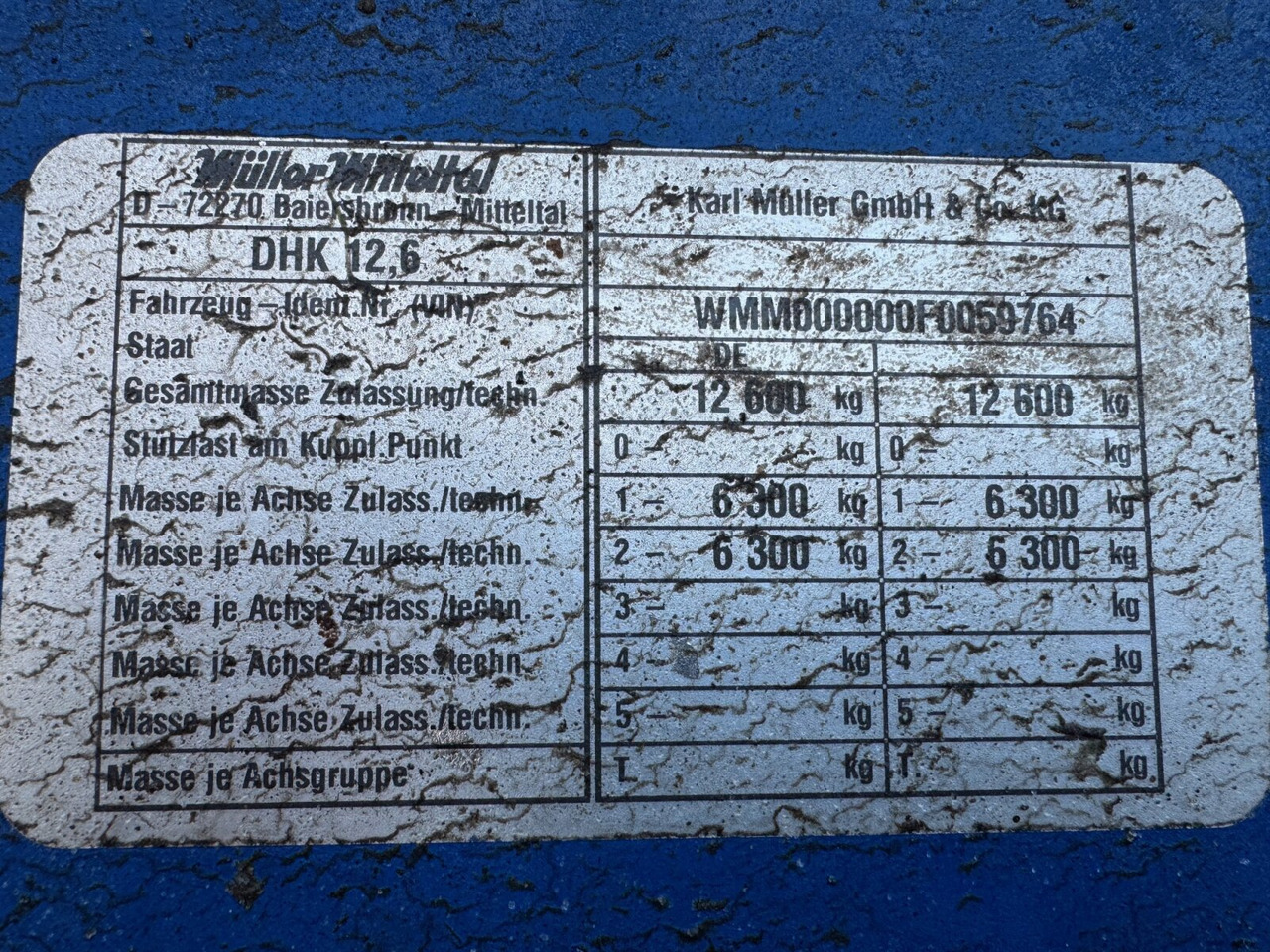DHK 12.6 DHK 12.6, verzinkt! - Rơ moóc ben: hình 4 DHK 12.6 DHK 12.6, verzinkt! - Rơ moóc ben: hình 4