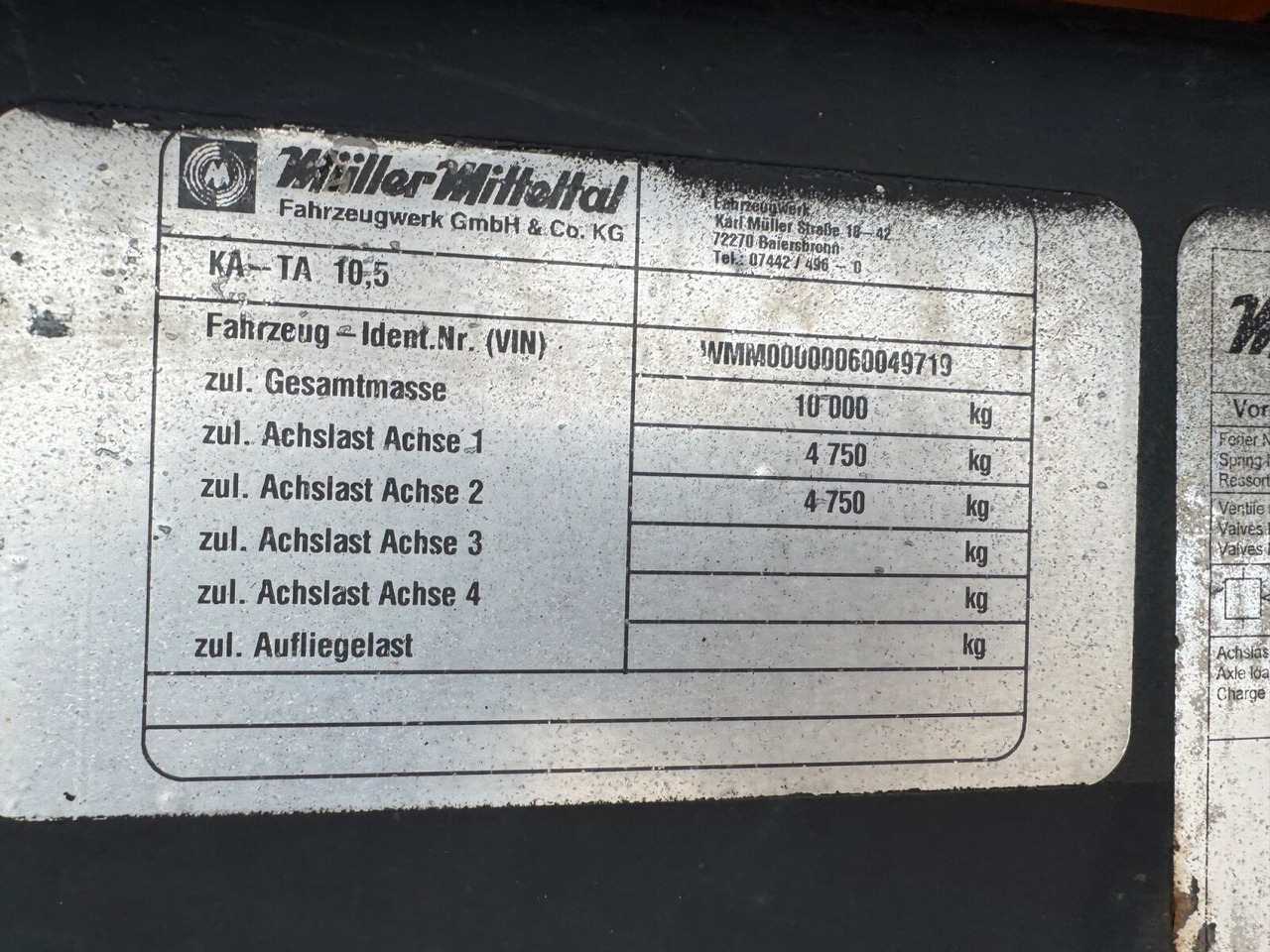 KA-TA 10.5C KA-TA 10.5C, Ex-Stadtverwaltung - Rơ moóc ben: hình 2 KA-TA 10.5C KA-TA 10.5C, Ex-Stadtverwaltung - Rơ moóc ben: hình 2