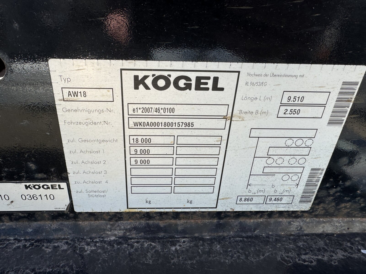 Kögel AW 18 AW 18 - Xe chở container/ Rơ moóc hoán đổi thân: hình 2 Kögel AW 18 AW 18 - Xe chở container/ Rơ moóc hoán đổi thân: hình 2