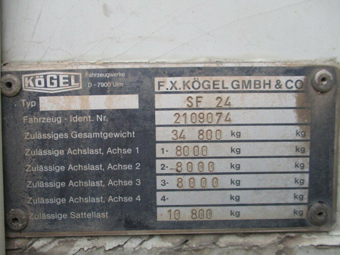 Kögel SAnh SF 24 SF 24 Kofferauflieger, gelenkte Achse, Rolltor, 77 cbm - Sơ mi rơ moóc hộp kín: hình 4 Kögel SAnh SF 24 SF 24 Kofferauflieger, gelenkte Achse, Rolltor, 77 cbm - Sơ mi rơ moóc hộp kín: hình 4