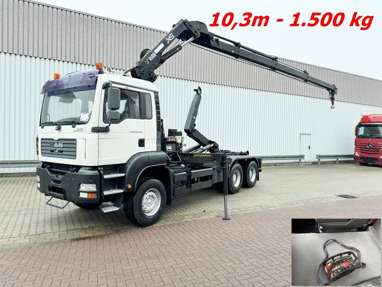 MAN TGA 33.350 6X4 BB TGA 33.350 6X4 BB mit Kran Hiab 166 E-3 HiDuo, Funk - Xe tải nâng móc, Xe cẩu tự hành: hình 1 MAN TGA 33.350 6X4 BB TGA 33.350 6X4 BB mit Kran Hiab 166 E-3 HiDuo, Funk - Xe tải nâng móc, Xe cẩu tự hành: hình 1