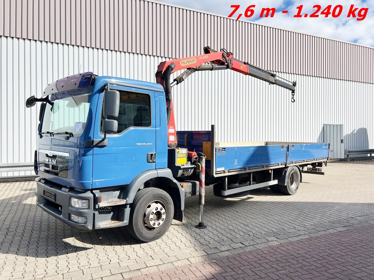 MAN TGM 15.250/340 4X2 BL TGM 15.250/340 4X2 BL mit Kran Palfinger PK 11001 - Xe cẩu tự hành, Xe tải thùng lửng/ Phẳng: hình 1 MAN TGM 15.250/340 4X2 BL TGM 15.250/340 4X2 BL mit Kran Palfinger PK 11001 - Xe cẩu tự hành, Xe tải thùng lửng/ Phẳng: hình 1