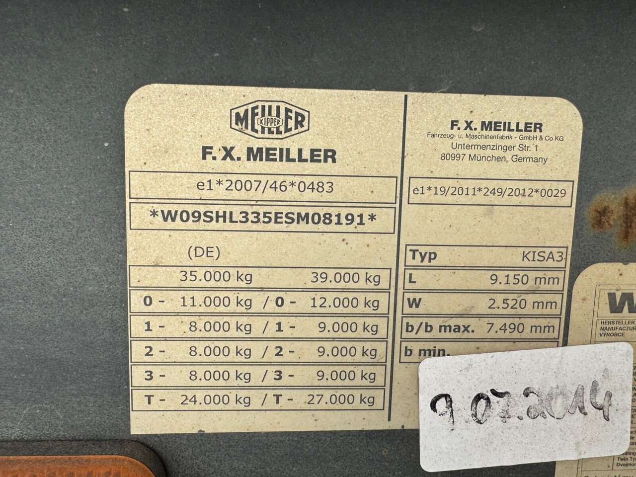 Meiller MHPS 12/27 MHPS 12/27, Stahlmulde ca. 26m³, Liftachse - Sơ mi rơ moóc ben: hình 2 Meiller MHPS 12/27 MHPS 12/27, Stahlmulde ca. 26m³, Liftachse - Sơ mi rơ moóc ben: hình 2