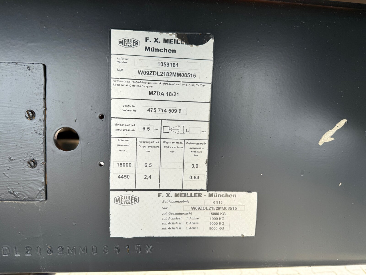 Meiller MZDA 18/21 MZDA 18/21, Stahlbordwände, ca. 10m³ - Rơ moóc thùng lửng/ Phẳng: hình 3 Meiller MZDA 18/21 MZDA 18/21, Stahlbordwände, ca. 10m³ - Rơ moóc thùng lửng/ Phẳng: hình 3