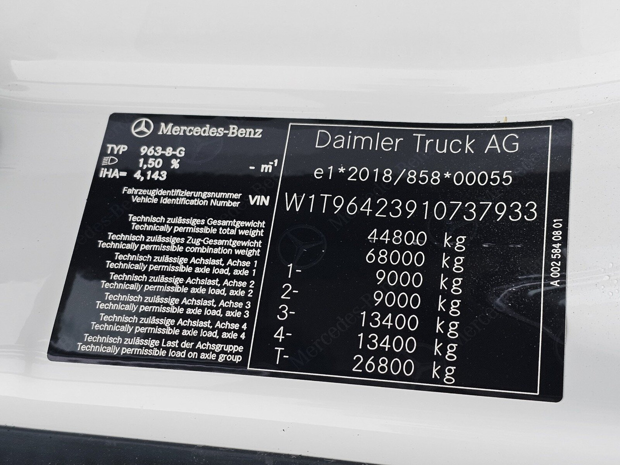 Mercedes-Benz Arocs 4151 AK 8x8/4 Arocs 4151 AK 8x8/4, Retarder, Navi, MultimediaCockpit, Grounder - Xe tải khung gầm: hình 2 Mercedes-Benz Arocs 4151 AK 8x8/4 Arocs 4151 AK 8x8/4, Retarder, Navi, MultimediaCockpit, Grounder - Xe tải khung gầm: hình 2