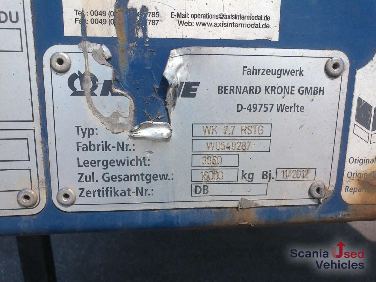 Rơ moóc KRONE WB Koffer 7,82 Rolltor: hình 8