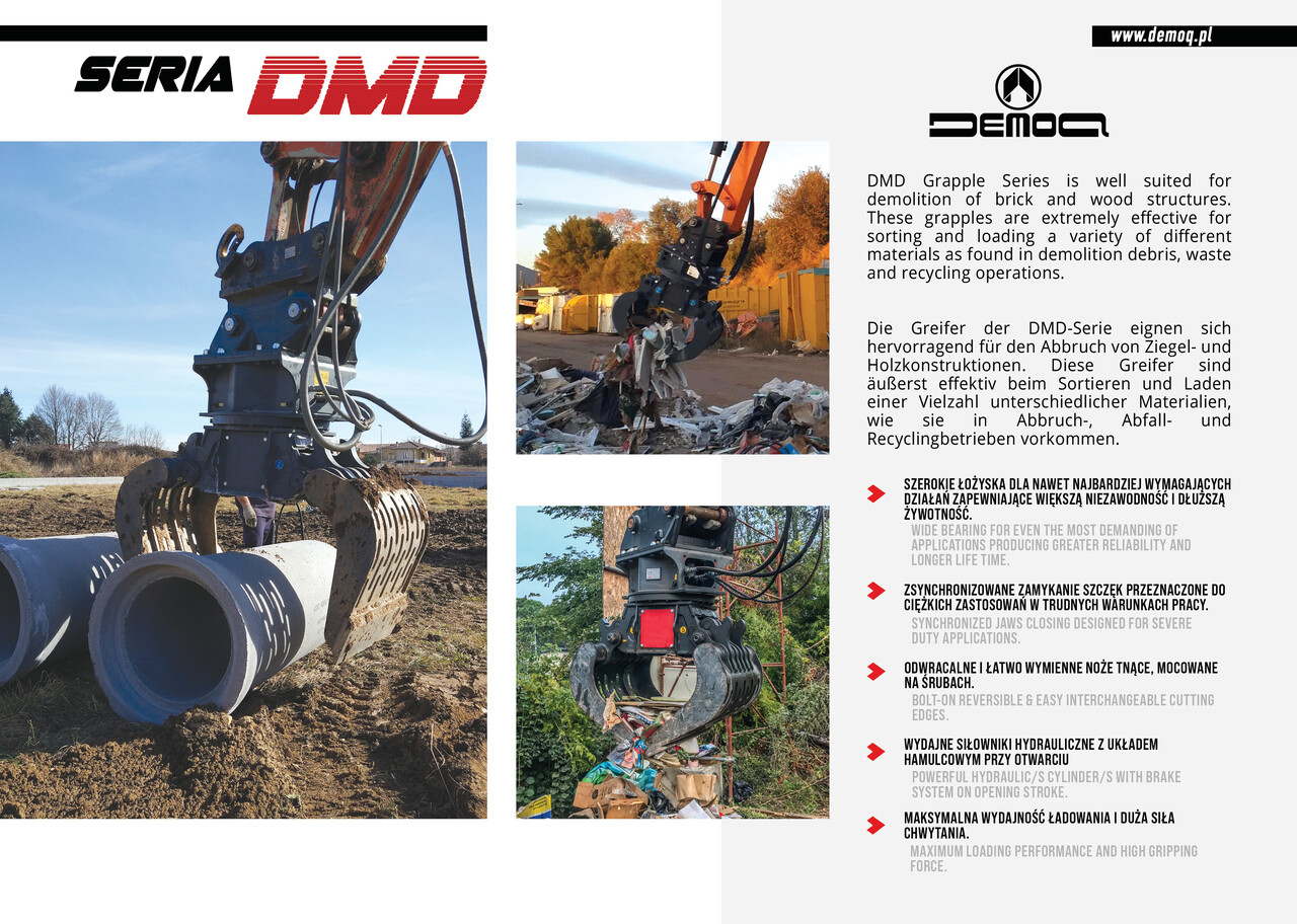 DEMOQ DMD 45 S Hydraulic Polyp -grab 130 kg - Nho táo cho Máy móc xây dựng: hình 4 DEMOQ DMD 45 S Hydraulic Polyp -grab 130 kg - Nho táo cho Máy móc xây dựng: hình 4