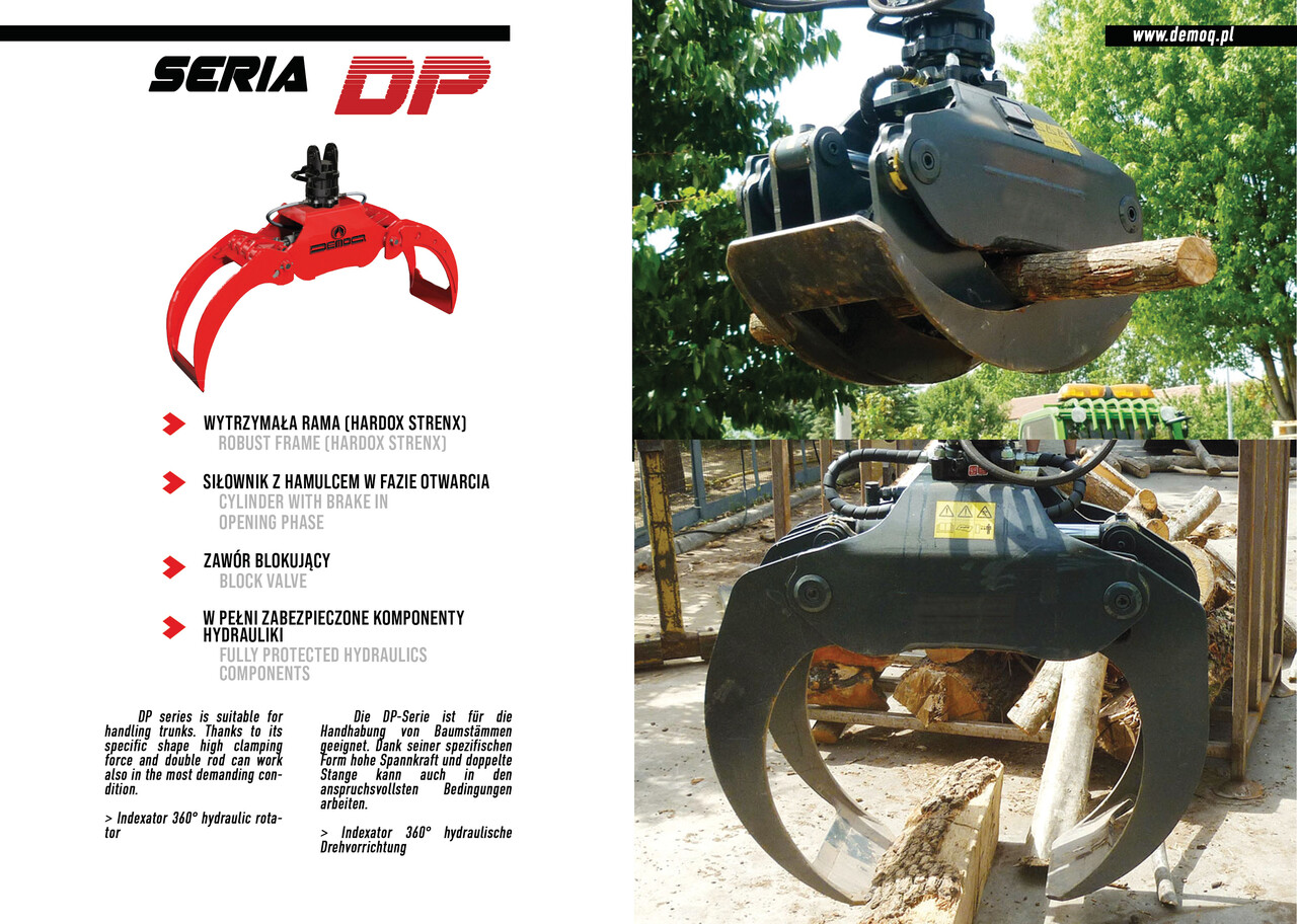 DEMOQ DP082 Log Grab 1180 kg - Nho táo cho Máy móc xây dựng: hình 2 DEMOQ DP082 Log Grab 1180 kg - Nho táo cho Máy móc xây dựng: hình 2