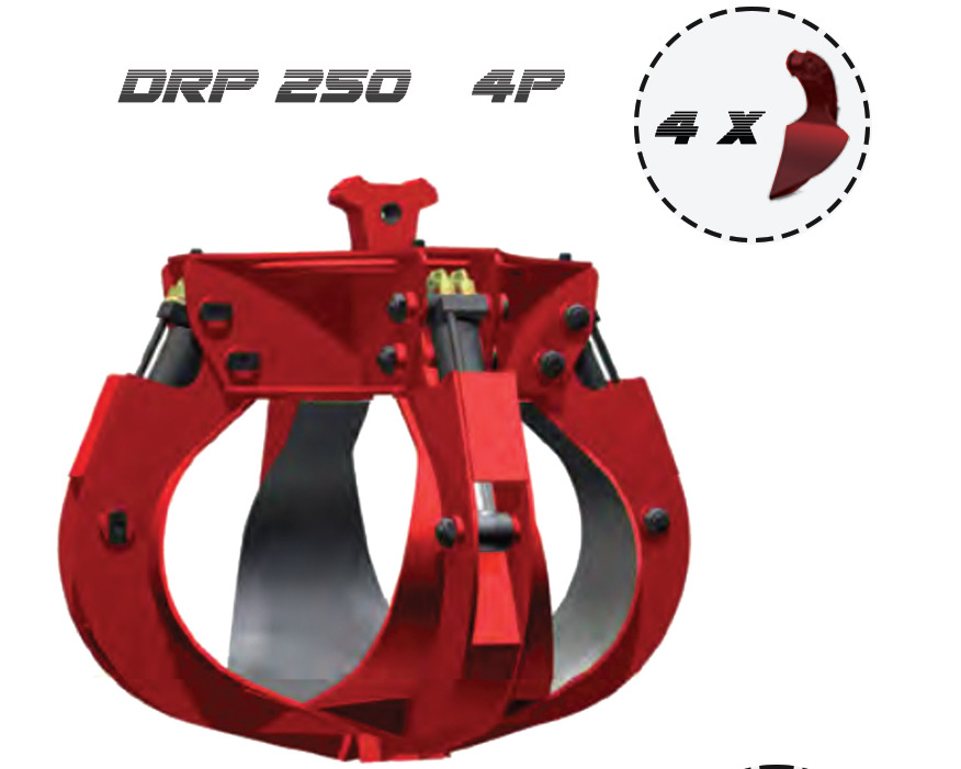 DEMOQ DRP250 4P Hydraulic Polyp -grab 310 kg - Nho táo cho Máy móc xây dựng: hình 1 DEMOQ DRP250 4P Hydraulic Polyp -grab 310 kg - Nho táo cho Máy móc xây dựng: hình 1