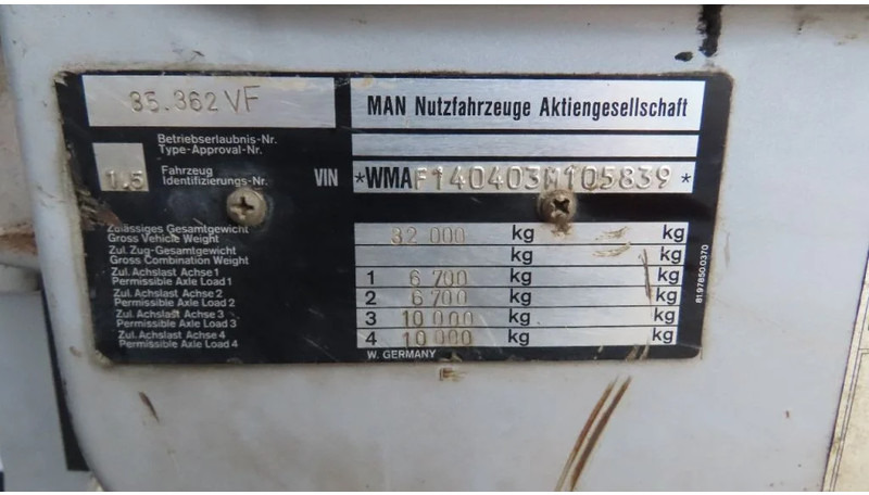 Xe ben MAN 35.362 8x4 Euro 2, ZF manual gearbox, VERY clean: hình 17