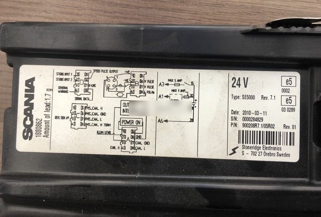 Scania SE5000, REV: 7.1 - Máy đo tốc độ cho Xe tải: hình 2 Scania SE5000, REV: 7.1 - Máy đo tốc độ cho Xe tải: hình 2