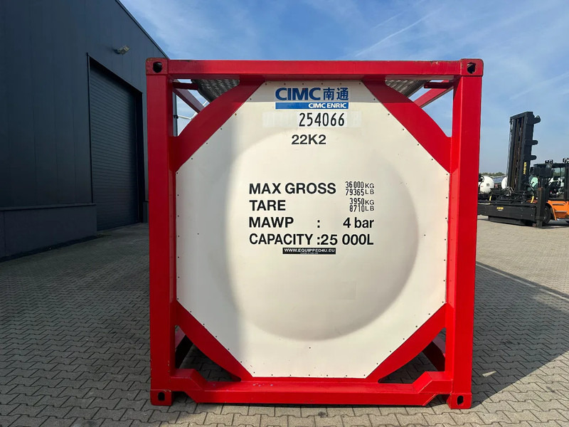 CIMC 20FT ISO, 25.060L / 1-COMP / 3 BAFFELS / T12 / 22K2 / 4 manholes / ADR valid until 12/2026 - Bồn chứa: hình 5 CIMC 20FT ISO, 25.060L / 1-COMP / 3 BAFFELS / T12 / 22K2 / 4 manholes / ADR valid until 12/2026 - Bồn chứa: hình 5
