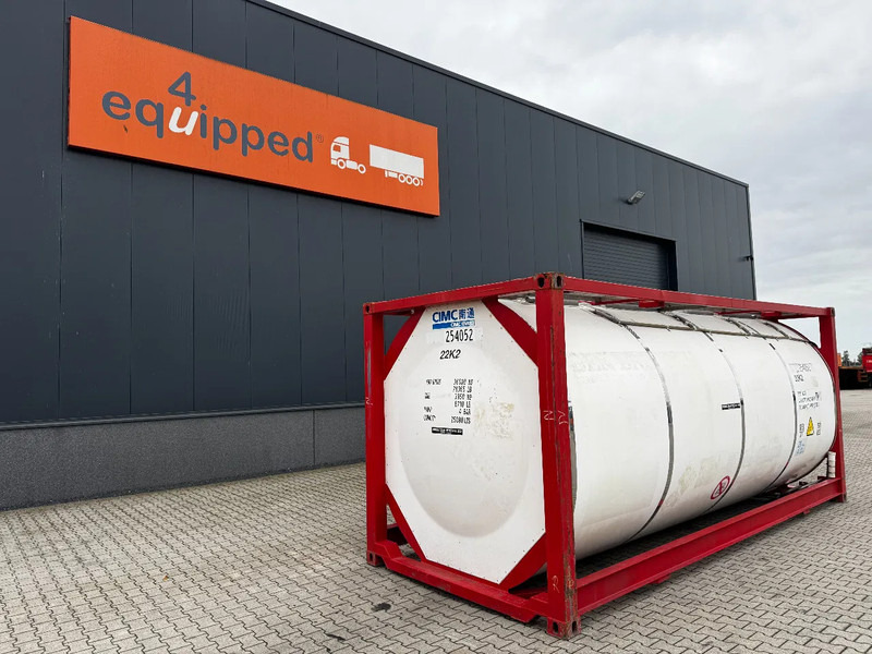 CIMC 20FT ISO, 25.080L / 1-COMP / 3 BAFFELS / T12 / 4 manholes / ADR valid until 02/2027 - Bồn chứa: hình 1 CIMC 20FT ISO, 25.080L / 1-COMP / 3 BAFFELS / T12 / 4 manholes / ADR valid until 02/2027 - Bồn chứa: hình 1