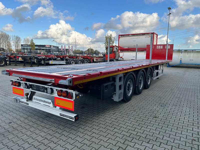 Kässbohrer NEU Heavy-Duty Platform, Heckbündig, Twistlocks (1x 40FT / 2x 20FT), ADR (EX/II, EX/III, FL, AT), Rungtasschen, Scheibebremsen - Xe chở container/ Sơ mi rơ moóc hoán đổi thân: hình 3 Kässbohrer NEU Heavy-Duty Platform, Heckbündig, Twistlocks (1x 40FT / 2x 20FT), ADR (EX/II, EX/III, FL, AT), Rungtasschen, Scheibebremsen - Xe chở container/ Sơ mi rơ moóc hoán đổi thân: hình 3