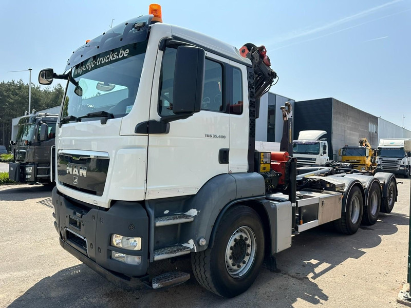 MAN TGS 35.400 8x4 TRIDEM HOOKLIFT T22 + CRANE PALFINGER PK 18001 EH + RADIO - EURO 5 - LIFT/STEERING AXLE - BE TRUCK - Xe tải nâng móc, Xe cẩu tự hành: hình 4 MAN TGS 35.400 8x4 TRIDEM HOOKLIFT T22 + CRANE PALFINGER PK 18001 EH + RADIO - EURO 5 - LIFT/STEERING AXLE - BE TRUCK - Xe tải nâng móc, Xe cẩu tự hành: hình 4