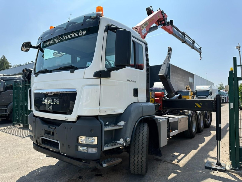 MAN TGS 35.400 8x4 TRIDEM HOOKLIFT T22 + CRANE PALFINGER PK 18001 EH + RADIO - EURO 5 - LIFT/STEERING AXLE - BE TRUCK - Xe tải nâng móc, Xe cẩu tự hành: hình 2 MAN TGS 35.400 8x4 TRIDEM HOOKLIFT T22 + CRANE PALFINGER PK 18001 EH + RADIO - EURO 5 - LIFT/STEERING AXLE - BE TRUCK - Xe tải nâng móc, Xe cẩu tự hành: hình 2