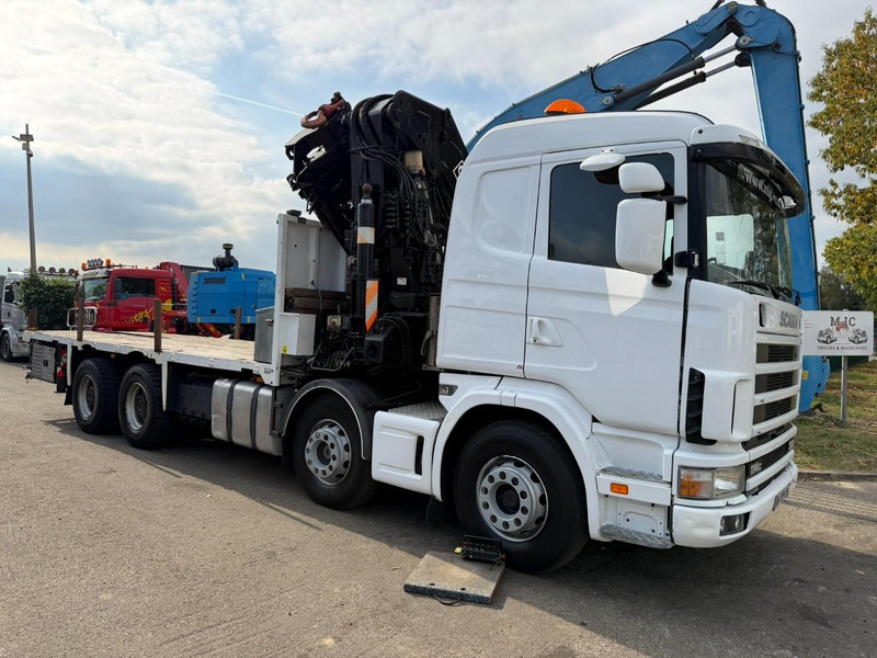 Scania 114C-380 8x4 + CRANE HIAB 700 E-5 - PLATFORM 6m80 + TWISTLOCKS - MANUAL - RETARDER - STEEL SPRING / BIG AXLE HUB REDUCTION  - AP ACHSEN - Xe cẩu tự hành: hình 2 Scania 114C-380 8x4 + CRANE HIAB 700 E-5 - PLATFORM 6m80 + TWISTLOCKS - MANUAL - RETARDER - STEEL SPRING / BIG AXLE HUB REDUCTION  - AP ACHSEN - Xe cẩu tự hành: hình 2