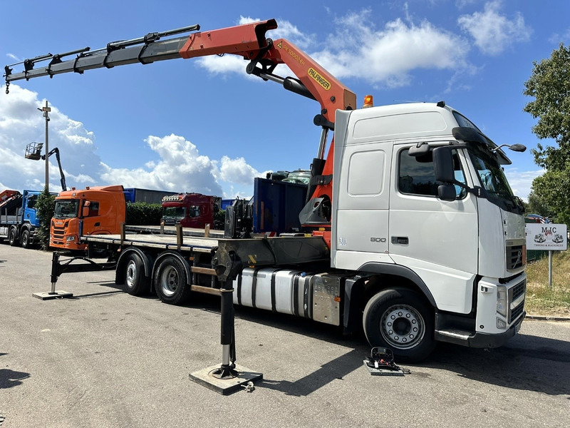 Volvo FH 500 6X2 + CRANE PALFINGER PK50002 E 6x - RETARDER - PLATFORM 6m20 - TWISTLOCKS 20' - 561.000km - EURO 5 - Xe cẩu tự hành: hình 1 Volvo FH 500 6X2 + CRANE PALFINGER PK50002 E 6x - RETARDER - PLATFORM 6m20 - TWISTLOCKS 20' - 561.000km - EURO 5 - Xe cẩu tự hành: hình 1