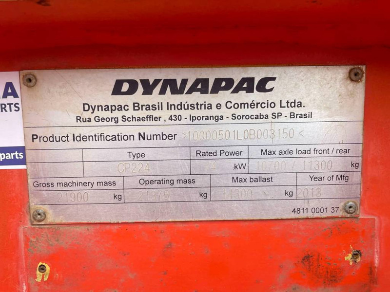Dynapac CP224 - Máy lăn khí nén: hình 3 Dynapac CP224 - Máy lăn khí nén: hình 3