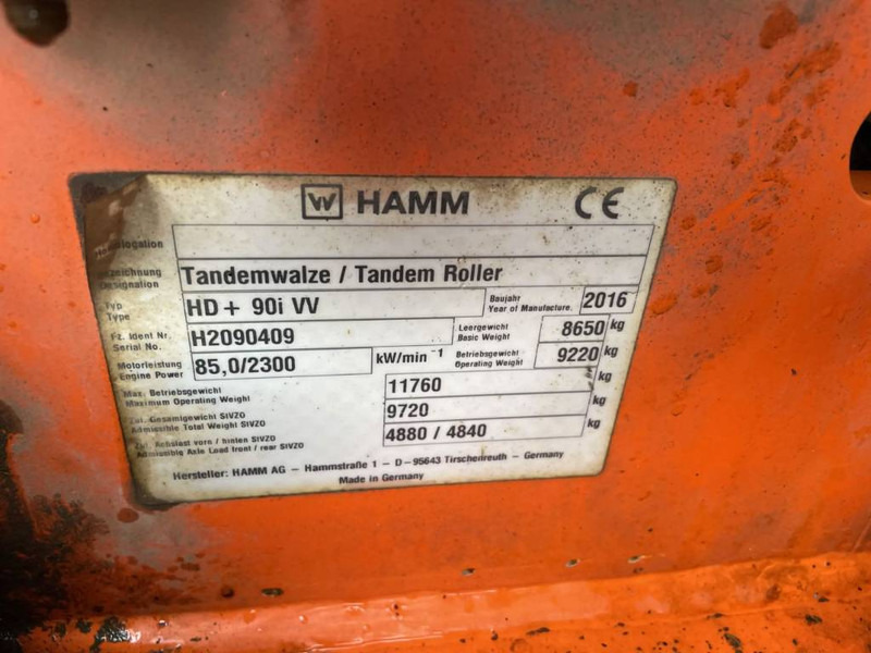 Hamm HD+ 90i VV | HD90 - Máy lăn: hình 3 Hamm HD+ 90i VV | HD90 - Máy lăn: hình 3