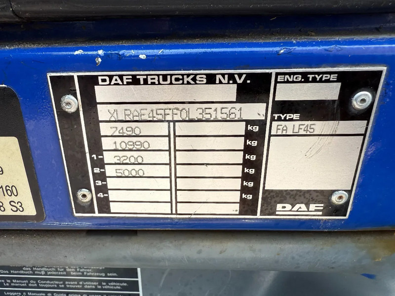 DAF LF 45.160 LF45-160 EEV Koffer mit Ladebordwand 8.300KG - Xe tải hộp: hình 5 DAF LF 45.160 LF45-160 EEV Koffer mit Ladebordwand 8.300KG - Xe tải hộp: hình 5