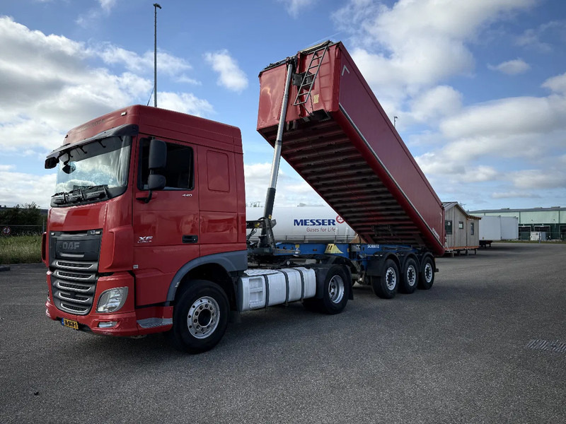 DAF XF 440 XF440 4X2 Komplett mit 2015 Schmitz Alu 27m3 Kipper €21899,- - Xe đầu kéo: hình 1 DAF XF 440 XF440 4X2 Komplett mit 2015 Schmitz Alu 27m3 Kipper €21899,- - Xe đầu kéo: hình 1