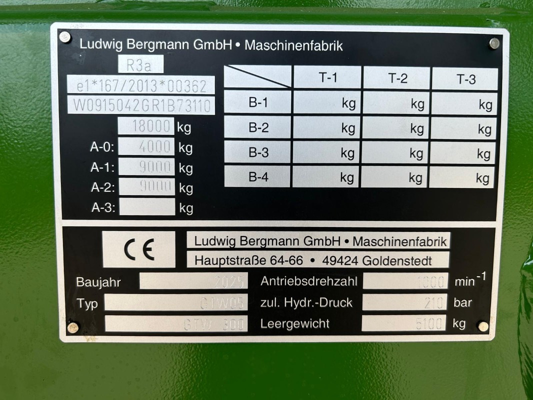 Bergmann GTW 300 - Máy móc nông nghiệp: hình 2 Bergmann GTW 300 - Máy móc nông nghiệp: hình 2