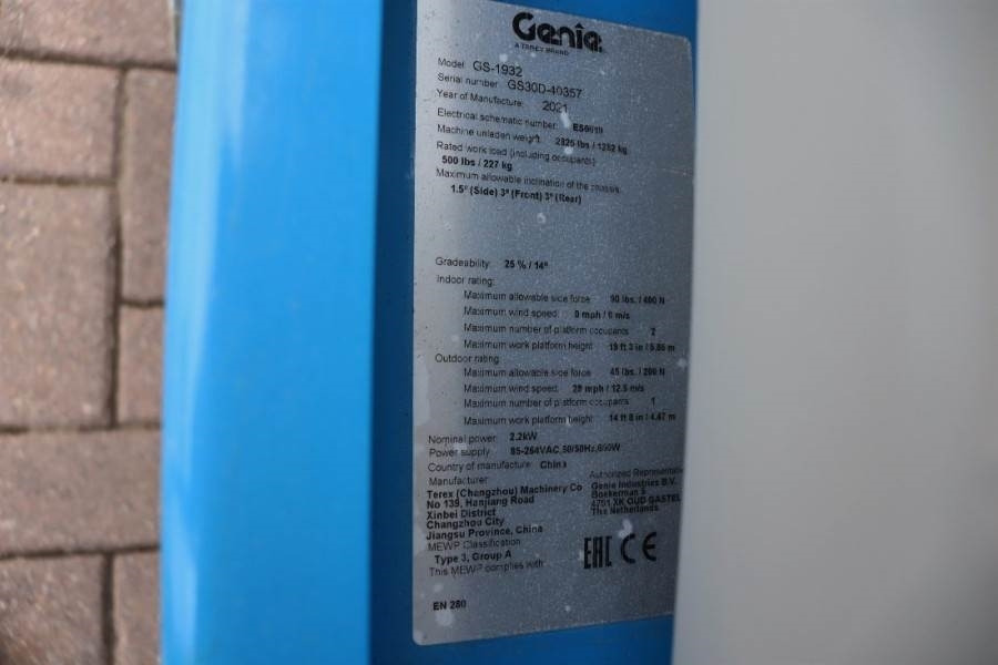 Genie GS1932 E-Drive New And Available Directly From Sto - Máy nâng người hình kéo: hình 5 Genie GS1932 E-Drive New And Available Directly From Sto - Máy nâng người hình kéo: hình 5