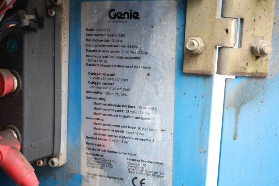 Cho thuê Genie GS4069 Electric, 14m Working Height, 363kg Capacit  Genie GS4069 Electric, 14m Working Height, 363kg Capacit: hình 6