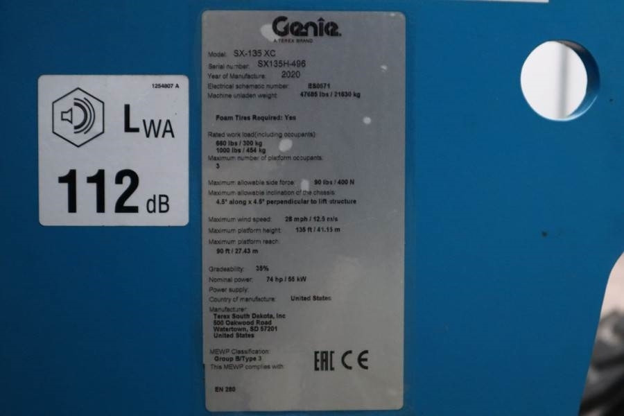 Genie SX135 XC Valid inspection, *Guarantee! 43m Working - Xe nâng người hình viễn vọng kính: hình 4 Genie SX135 XC Valid inspection, *Guarantee! 43m Working - Xe nâng người hình viễn vọng kính: hình 4