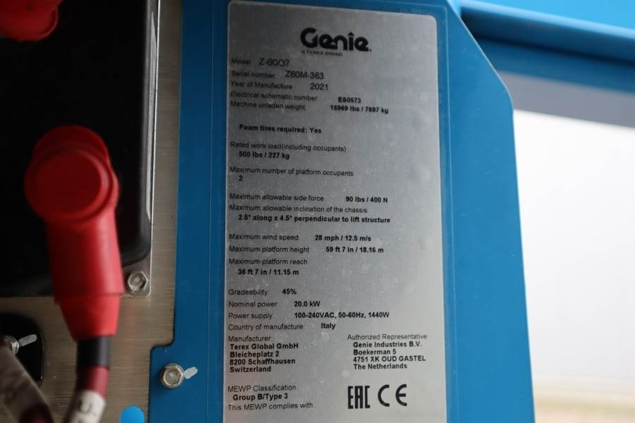 Genie Z60/37FE Valid Inspection, *Guarantee! Hybrid, 4x4 - Xe nâng người nhiều khớp nối: hình 5 Genie Z60/37FE Valid Inspection, *Guarantee! Hybrid, 4x4 - Xe nâng người nhiều khớp nối: hình 5