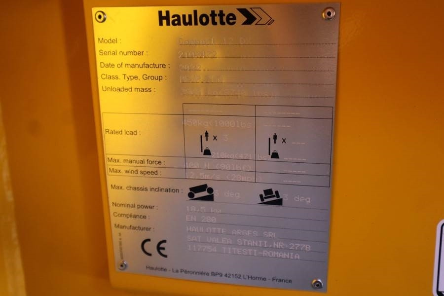 Haulotte Compact 12DX Valid Inspection, *Guarantee! Diesel, - Máy nâng người hình kéo: hình 5 Haulotte Compact 12DX Valid Inspection, *Guarantee! Diesel, - Máy nâng người hình kéo: hình 5