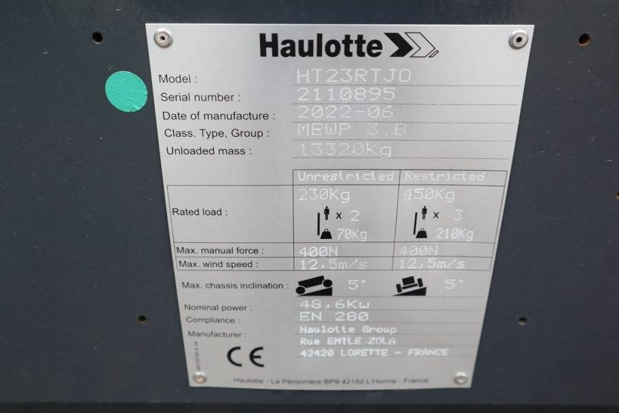 Xe nâng người hình viễn vọng kính Haulotte HT23RTJ O Valid Inspection, *Guarantee! Diesel, 4x: hình 6
