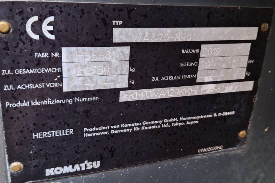 Máy xúc lật bánh lốp Komatsu WA470-8 Diesel, 4x4 Drive, Tamtron Weighting Syste: hình 6