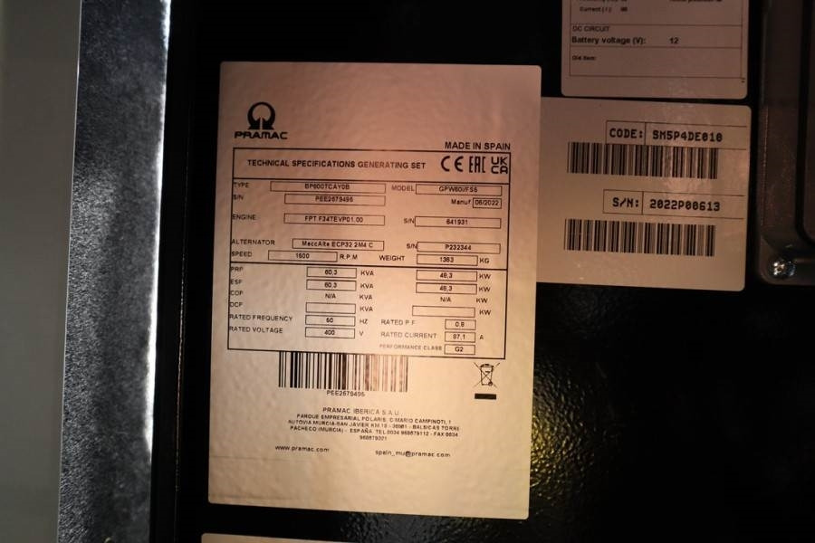 Pramac GPW60I/FS5 Valid inspection, *Guarantee! Diesel, 6 - Bộ phát điện: hình 2 Pramac GPW60I/FS5 Valid inspection, *Guarantee! Diesel, 6 - Bộ phát điện: hình 2