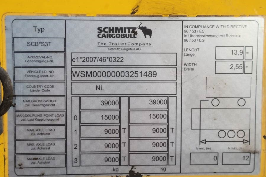 Rơ moóc mui bạt Schmitz Cargobull SCB3ST CoC Documents, TuV Loading Certif: hình 6