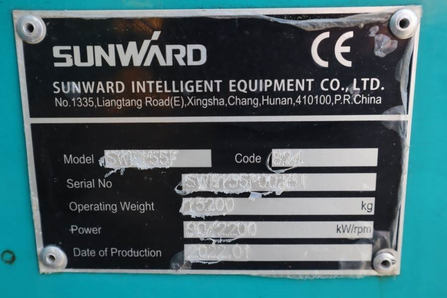 Sunward SWE155F CE certification, Diesel, Digging depth: 5 - Máy xúc bánh xích: hình 5 Sunward SWE155F CE certification, Diesel, Digging depth: 5 - Máy xúc bánh xích: hình 5