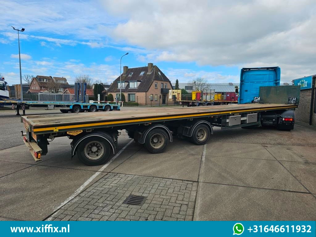 Broshuis 3-ass. Vlakke uitschuifbare Mega oplegger / 3x gestuurd - Sơ mi rơ moóc thùng lửng/ Phẳng: hình 4 Broshuis 3-ass. Vlakke uitschuifbare Mega oplegger / 3x gestuurd - Sơ mi rơ moóc thùng lửng/ Phẳng: hình 4