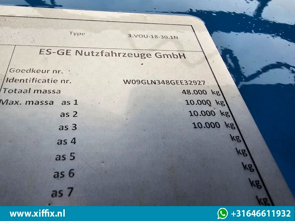 Sơ mi rơ moóc thùng lửng/ Phẳng ES-GE 3-ass. Vlakke uitschuifbare oplegger / Naloop gestuurd: hình 14 Sơ mi rơ moóc thùng lửng/ Phẳng ES-GE 3-ass. Vlakke uitschuifbare oplegger / Naloop gestuurd: hình 14