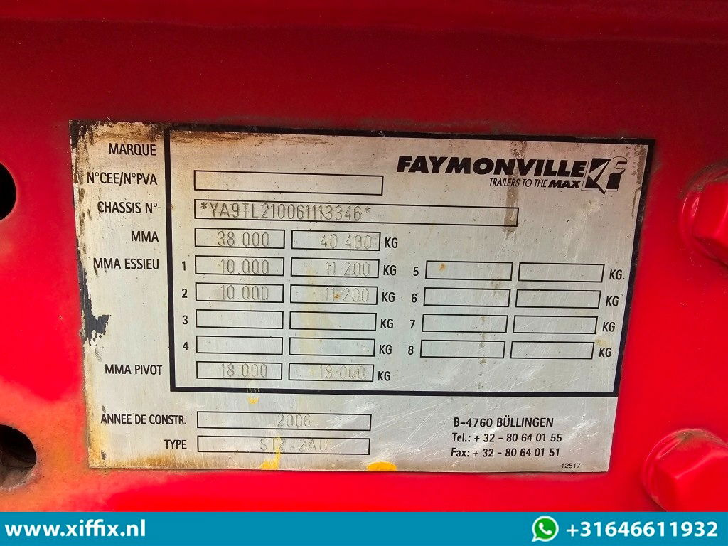 Sơ mi rơ moóc thùng thấp Faymonville 2-ass. Uitschuifbare semi dieplader met dubbele hydr. Kleppen / 2x gestuurd: hình 16 Sơ mi rơ moóc thùng thấp Faymonville 2-ass. Uitschuifbare semi dieplader met dubbele hydr. Kleppen / 2x gestuurd: hình 16