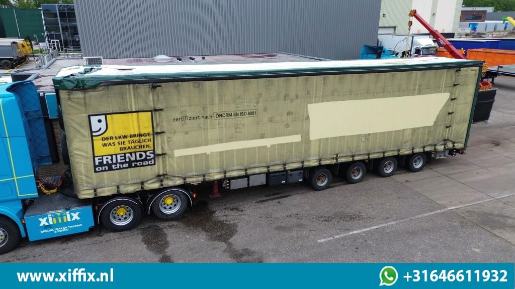 Meusburger 4-ass. Vlakke Mega oplegger met elektrische huifopbouw / 2x naloop ge - Sơ mi rơ moóc thùng lửng/ Phẳng: hình 1 Meusburger 4-ass. Vlakke Mega oplegger met elektrische huifopbouw / 2x naloop ge - Sơ mi rơ moóc thùng lửng/ Phẳng: hình 1