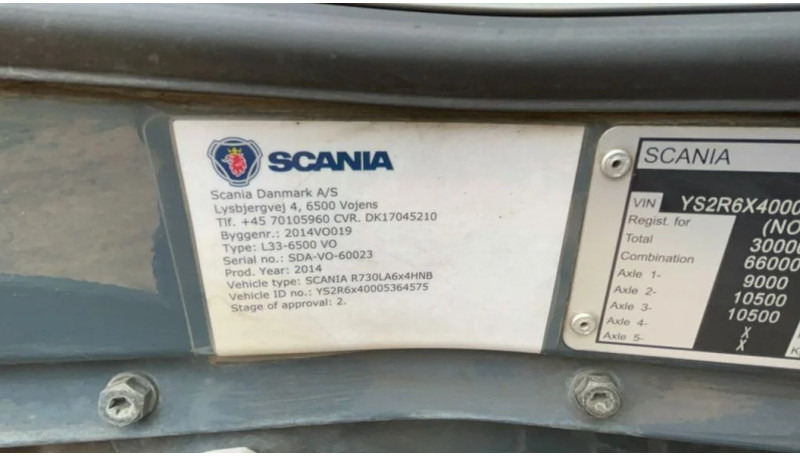 Cho thuê Scania R730 Scania R730 6x4 Big axle EURO6 Dutch registration Scania R730 Scania R730 6x4 Big axle EURO6 Dutch registration: hình 12